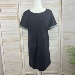 Vince Goat Suede Shift Mini Dress Small